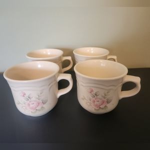 Vintage "Tea Rose" Pfaltzgraff Tea Cups Set of 4